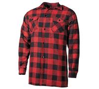 Fox Outdoor, MFH Holzfällerhemd, kariert Hemd Jacke Luberjack (rot-schwarz, XXXL)