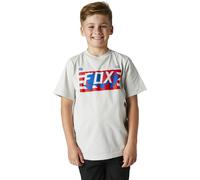Fox Rwt Flag SS Tee Youth S Light Grey