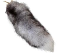 Fox-Schlüsselbund, Fuchsschwanz 15,75 Zoll Tier Zotteliges Kunstfell Realistische Fuchs Dekoratives Therian für Handtaschen-Rucksack Cosplay