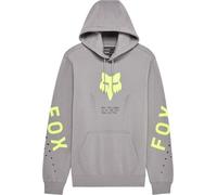 FOX Shield Hoodie, grau-gelb, Größe XL für Männer