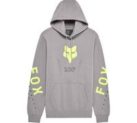 FOX Shield Hoodie, grau-gelb, Größe M für Männer