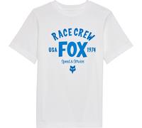 FOX Slogan Jugend T-Shirt, weiss-blau, Größe M