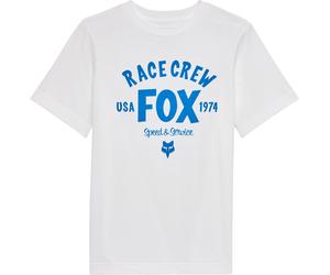 FOX Slogan Jugend T-Shirt, weiss-blau, Größe XL