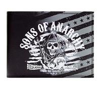 Fox Sons of Anarchy Redwood Geldbörse Bi-fold Id & Kartenhalter, Schwarz