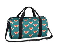 Fox Sporttasche mit niedlichem Muster, lustiger Fuchs, Wochenende, Übernachtungstasche, lässige Tragetasche, Reisetasche, Reisetasche, Reisetasche, für Kinder, Mädchen, Jungen, Damen, Herren
