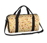 Fox Sporttasche, Motiv: Herbstblätter, Fuchs, Wochenende, Übernachtung, lässige Tragetasche, Reisetasche, Reisetasche, Reisetasche, für Kinder, Mädchen, Jungen, Damen, Herren