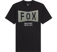 FOX Typeface Premium T-Shirt, schwarz-weiss-grün, Größe M für Männer