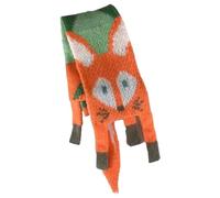 Fox Winterschal - Warmer und bequemer Schal mit Fuchs Muster | Strickschal für Damen und Mädchen | Halswärmer für Outdoor, Indoor, Weicher Schal für kaltes Wetter, Geschenk, 1 x Orange, 1