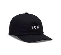Fox Wordmark Adjustable Hat OS Black/White