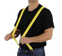 Foxxeo gelbe Hosenträger für Damen und Herren für 80er Jahre Motto-Party Karneval und Fasching neon