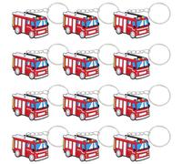 FOYTOKI 12 Stück Teiliges Feuerwehr Kindergeburtstag Feuerwehrmann Party Mitgebsel Geschenk Feuerwehrauto Anhänger Dekoration für Jungen Mädchen Feuerwehr themenfeier