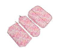 FOYTOKI 3stücke Teiliges Pu Kosmetiktaschen Wasserfeste Make-up Organizer Für Damen Praktische Reise-waschtasche Mit Platz Für Kosmetik Und Toilettenartikel Einzigartiges Design Bunten