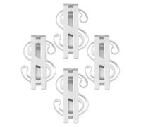 FOYTOKI 4 Stück Pack Geldklammern aus Edelstahl Minimalistischer und Vielseitiger Geldhalter für Bargeld und Karten Kompakt und Einfach zu Tragen