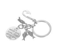 FOYTOKI Angelhaken Kreatives und Robustes Design Schlüsselanhänger aus Zinklegierung als Dekoratives Geschenk für Autoschlüssel und Rucksäcke für Angelfreunde