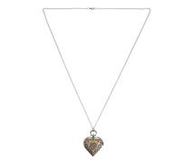 FOYTOKI Herzförmige Taschenuhr aus Robustem Metall mit Kette, Vintage | Mechanisches Uhrwerk, Abnehmbare Kette mit Haken, für Damen und Herren