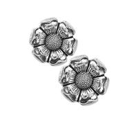 FOYTOKI Legierung Manschettenknöpfe Damen 2 Stück Vintage Stil Schmuck mit Sichtschutzknöpfen und Flexibler Knopfdekoration für Hemden und Blusen