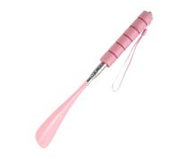 FOYTOKI Teleskop Schuhlöffel aus Edelstahl mit verlängertem Griff, verstellbar von 30cm bis 80cm, komfortabler Schuhanzieher für Senioren und Männer im Alltag (Rosa