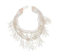 [Fpbiagoq] mehrschichtige Perlenkette ethnischer Schmuck, langlebig, bequeme Passform, Damen, modisch, mehrschichtig, ethnisch, Damen, フリーサイズ, Wie in der Beschreibung beschrieben, Ohne Edelstein