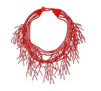 [Fpbiagoq] mehrschichtige Perlenkette ethnischer Schmuck, langlebig, bequeme Passform, Damen, modisch, mehrschichtig, ethnisch, Damen, フリーサイズ, Wie in der Beschreibung beschrieben, Ohne Edelstein