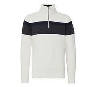 FQ1924 Edvin Herren Strickpullover Troyer Grobstrick Pullover mit Stehkragen, Größe:XL, Farbe:Cloud Dancer (114201)