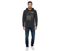 FQ1924 Erik Herren Sweatshirt Kapuzen-Pullover Baumwoll-Pulli mit Stickerei 21900544-ME 200278 Grau M