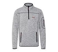 FQ1924 FQBirk Herren Fleecepullover Sweatpullover Troyer mit Stehkragen, Größe:L, Farbe:Pewter Mix (200277)