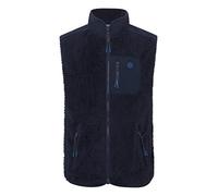 FQ1924 FQFelo Herren Weste Outdoor-Weste Teddyweste mit abgesetzter Brusttasche und Stehkragen Regular Fit, Größe:XL, Farbe:Navy Blazer (193923)