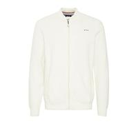 FQ1924 FQKyle Herren Sweatjacke Zipper Strickjacke Rippkragen 100% Baumwolle Regular fit, Größe:XL, Farbe:Cloud Dancer (114201)