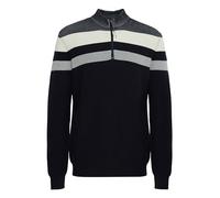 Strickjacke FQ1924 "FQ1924 FQKyle stripe halfzip rib- knit" Gr. x l, grau (salute) Herren Strickjacken (10462526-XL)