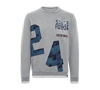 FQ1924 FQMangus Herren Sweatshirt Pullover Pulli mit Rundhals-Ausschnitt, Größe:S, Farbe:Zink Mix (200275)