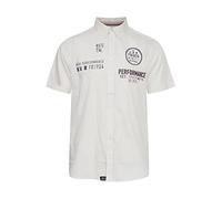 FQ1924 FQRontus Herren Kurzarmhemd Herrenhemd Hemd mit Kent Kragen aus 100% Baumwolle, Größe:L, Farbe:Cloud Dancer (114201)