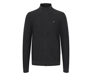 FQ1924 FQVillum Herren Strickjacke Cardigan Feinstrick mit hochabschließendem Kragen, Größe:M, Farbe:Charcoal Mix (200278)