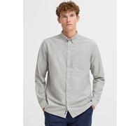 FQ1924 Langarmhemd Herren Regular Fit Baumwolle grau, 4XL