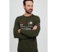 FQ1924 Strickpullover Herren grün, XXL