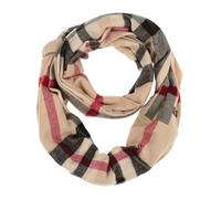 FRAAS Cashmink Loop Schal 56 x 70 cm - Weicher als Kaschmir - Made in Germany - Karierter Schlauch-Schal für Damen Beige