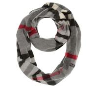 FRAAS Cashmink Loop Schal 56 x 70 cm - Weicher als Kaschmir - Made in Germany - Karierter Schlauch-Schal für Damen Light Aluminium