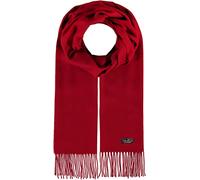 Fraas einfarbiger Schal mit Fransen Mittelrot