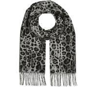 FRAAS Cashmink Schal 35 x 200 cm - Weicher als Kaschmir - Made in Germany - Schal mit Animal Print für Damen - Perfekt für Herbst und Winter Grau