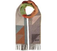 FRAAS Cashmink Schal 44 x 200 cm - Weicher als Kaschmir - Made in Germany - Schal mit graphischem Muster für Damen - Perfekt für Herbst und Winter Misty Blue