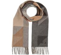 FRAAS Cashmink Schal 44 x 200 cm - Weicher als Kaschmir - Made in Germany - Schal mit graphischem Muster für Damen - Perfekt für Herbst und Winter Grau