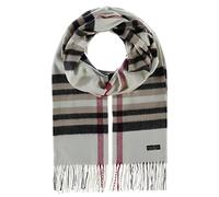 Fraas Schal Cashmink® kariert 56 x 200 cm Weicher als Kaschmir Made in Germany Off White