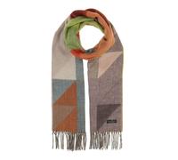 FRAAS Cashmink Schal 44 x 200 cm - Weicher als Kaschmir - Made in Germany - Schal mit graphischem Muster für Damen - Perfekt für Herbst und Winter Misty Blue