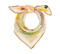 FRAAS Damen Nickituch aus Seide | Schmetterlings-Print bunt | 51 x 51 cm Olive