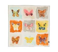 FRAAS Damen Nickituch aus Seide | Schmetterlings-Print bunt | 51 x 51 cm Powder Mint