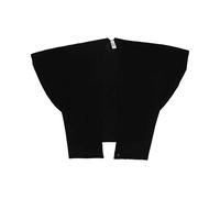 FRAAS Damen Poncho mit Schlaufe | weich elastisch | 100 x 150 cm | Baumwolle Schurwolle Mix Black