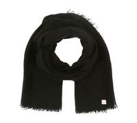 FRAAS Damen-Schal 120 x 160 cm - Modische Stola mit Fransen in Wollmischung - XXL-Schal für kalte Tage Schwarz