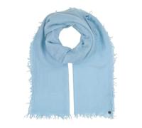 FRAAS Damen-Schal 70 x 180 cm - Modische Stola mit Fransen aus Wolle - Perfekt für jedes Outfit Zen Blue