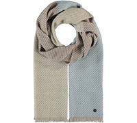 FRAAS Damen-Schal aus 100% Schurwolle - 38 x 180 cm Größe - Modische Stola mit Fransen und Fischgrät-Muster - Perfekt für den Winter - Sustainability Edition French Blue