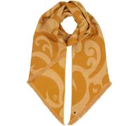 FRAAS Damen-Schal aus Cashmink mit Bias Cut - 45 x 200 cm - Stola mit Ornamenten - Perfekt für Herbst und Winter - Made in Germany Vintage Gold
