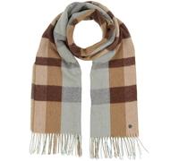 FRAAS Damen-Schal aus Wolle mit Karo-Design - 43 x 195 cm - Perfekt für Herbst und Winter - Made in Germany - Sustaninability Edition Misty Blue